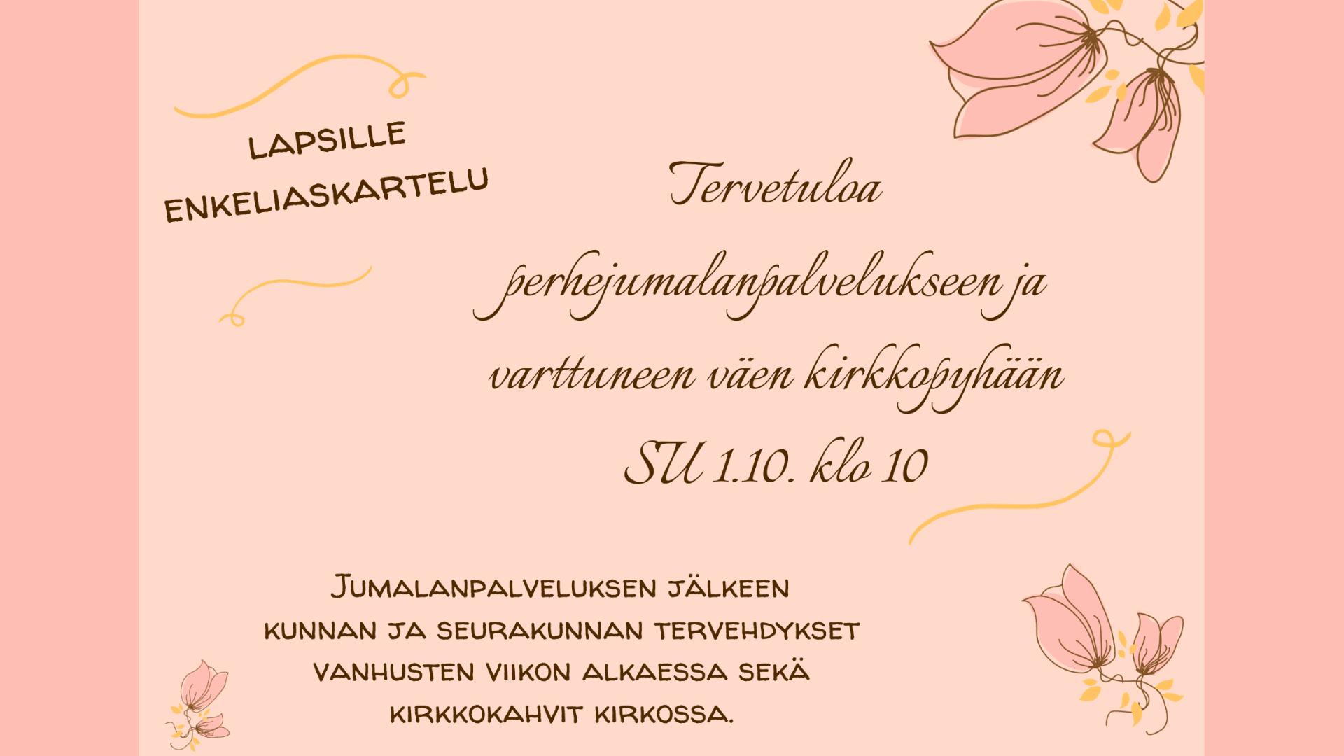 Mikkelinpäivän perhekirkko sekä varttuneen väen kirkkopyhä kirkossa