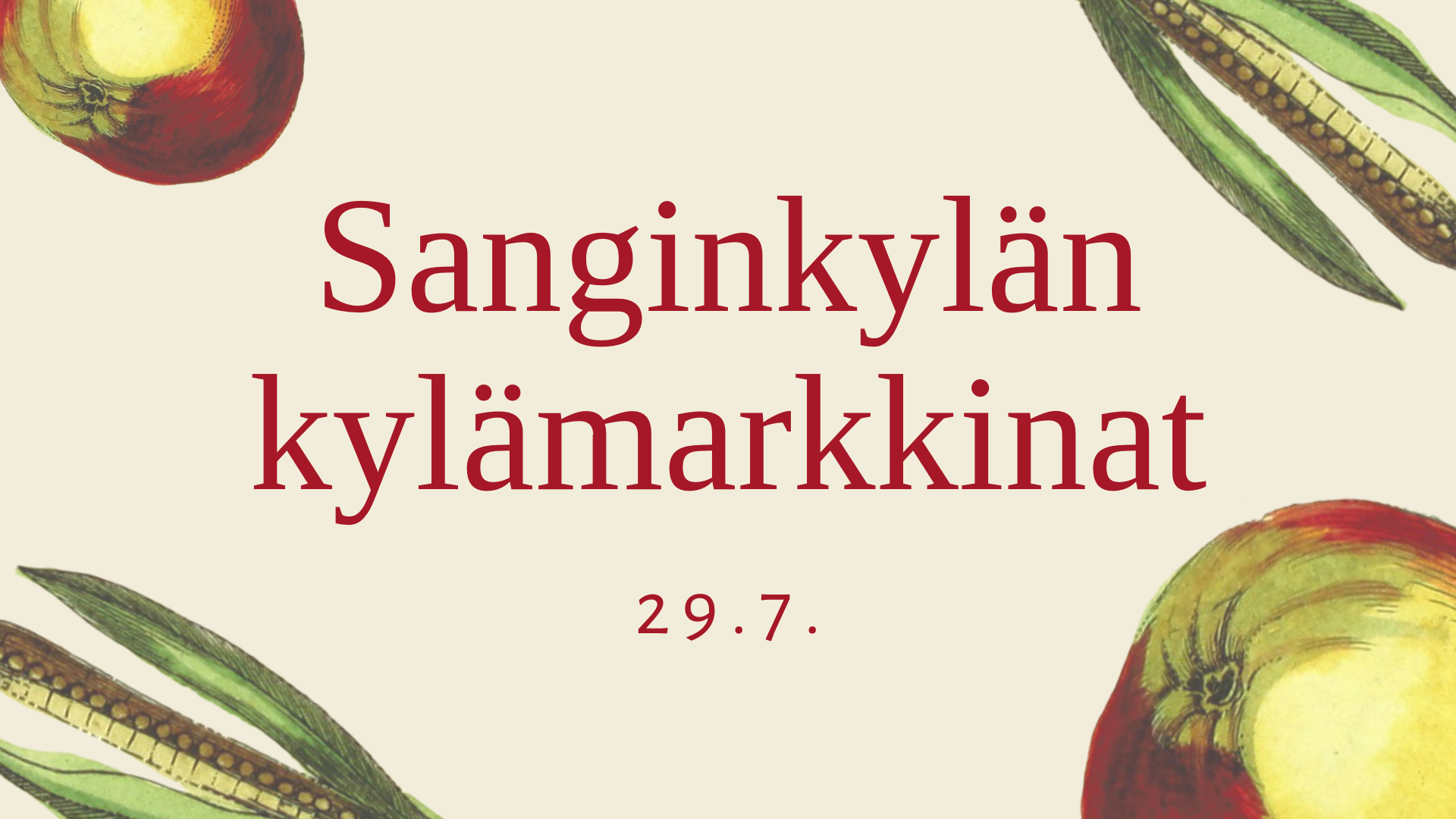 Sanginkylän kylämarkkinat