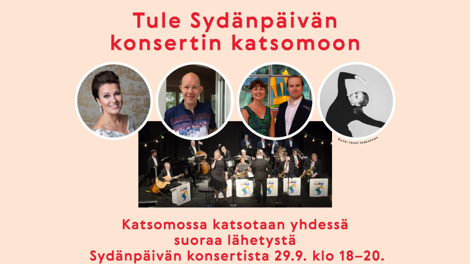 Sydänpäivän streamkonsertti koulun auditoriossa
