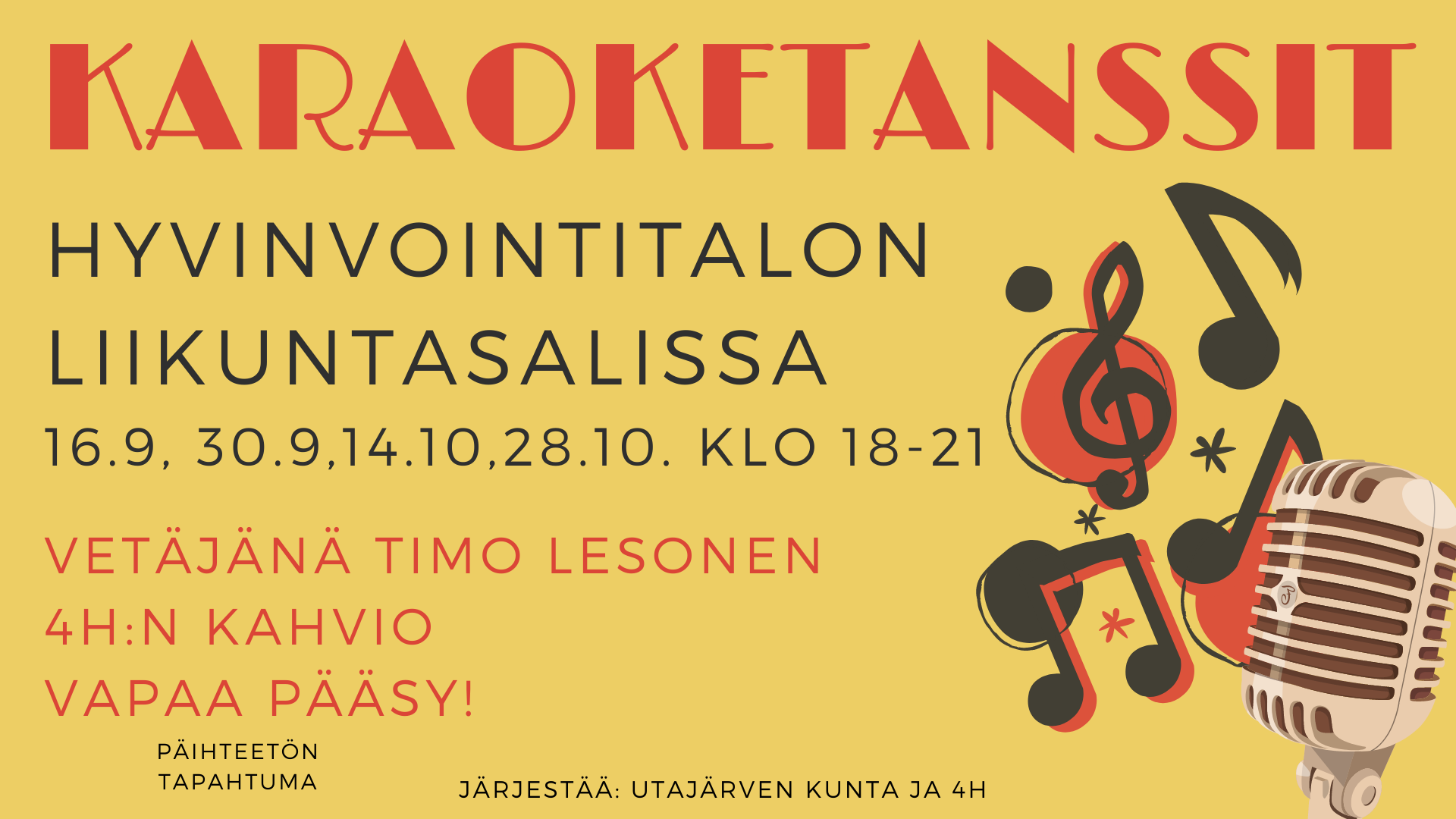 Karaoketanssit hyvinvointitalolla
