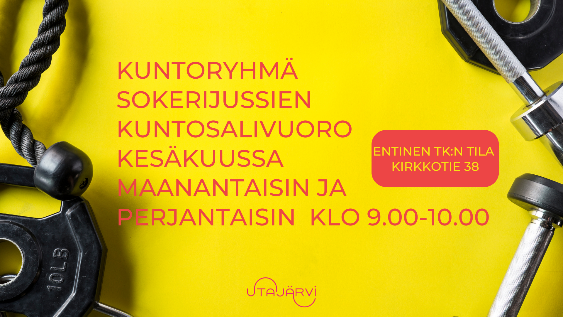 Kuntoryhmä Sokeri-Jussien kuntosalivuoro kesäkuussa